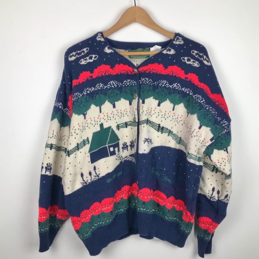 SOLD northern reflections landscape cardigan - Picture 1 of 4